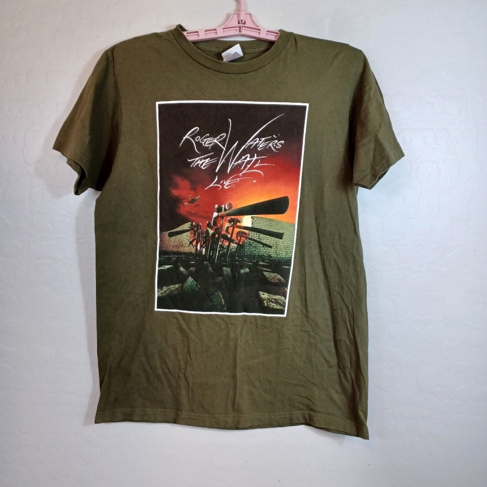 Roger Waters MENS 2XL TShirt Concert Tour The Wall Live Rock Band 2012 in Green